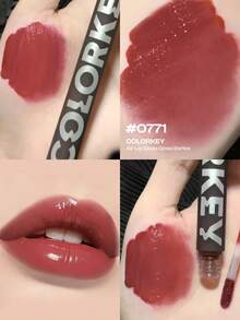 COLORKEY 镜面光泽唇釉，闪亮保湿唇彩，不粘腻，持久滋养 - 液体唇膏，超级保湿唇彩，化妆品品牌，适合女性和女孩，完美适用于秋冬季节，Y2K 时尚，适合生日、情人节、派对等场合，最佳颜色 - 查看 2