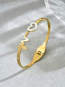 1pc Women's Stainless Steel Geometric Design Open Ring, Suitable For Daily Wear - Multicolor - View 12