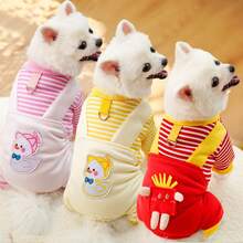Pet Supplies Pet Dog Cat Clothes Winter Warm Party Animal Flannel Costume - Yellow - View 1