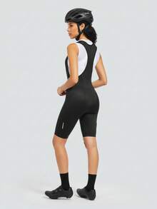 Qualicos Women's Cycling Bib Shorts With 4D High-Density Foam Padding, Long Cycling Bib Shorts, Breathable And Comfortable - Black - View 3