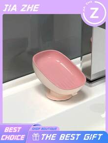 Octopus Suction Soap Dish, Plastic Oval Draining Soap Holder With Non-Slip Base, Bathroom Countertop Soap Tray, Home Kitchen Bathroom Accessory, Lightweight Luxury Design - Multicolor - View 7