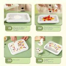 1个冰淇淋卷制作器，带2个刮刀，多功能冷甜煎炸食品托盘，可用于制作冰淇淋卷、冻酸奶、冰棒和冰淇淋 - 彩色 - 查看 6