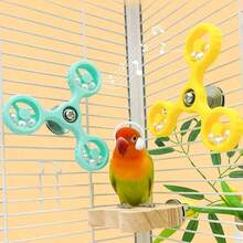 1 Peça Brinquedo de Moinho de Vento de Pérola Giratório a 360°, Acessório Decorativo de Gaiola Interessante e Inteligente para Mascar de Papagaio, Adequado para Pássaros o Ano Todo - Multicolorido - Visão 4
