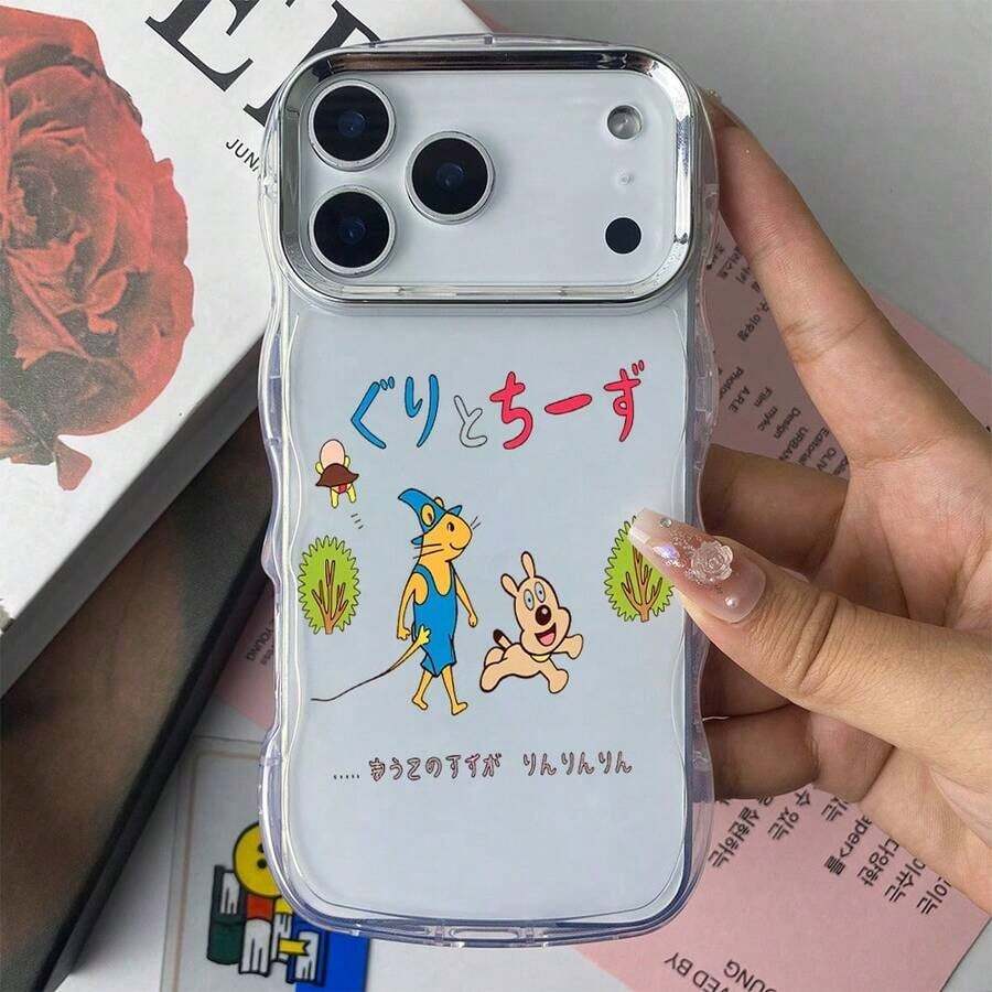 おもしろい猫と犬のアウトドアシーンのスマホケース、透明な水の流れデザイン、TPU材料、落下防止ソフトケース、しなやかで傷つきにくい、落下防止、耐摩耗性、シンプルで個性的なな価値の高い保護ケース、 17、16、15、14、13、12 Plus、Pro Max、Air、Galaxy S22、S23、S24、S25、Ultra Plus Edgeに適しています。 お友達、愛する人、または自分自身を分けるへの完璧な贈呈り物です。 - クリア - チェックする 1