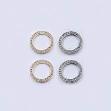 2pcs/4pcs/6pcs Thick Handmade Rhinestone Spring Rings, Keychain, Car Key Holder, Bag Accessories, 1-Inch Large Zinc Alloy Spring Rings, Open Rings DIY Keychain, Car Key Pendant - Multicolor - View 12