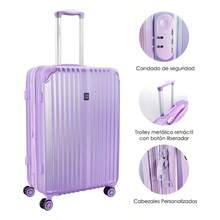 ROYAL Maleta ANDERMATT, 28u201D rgida ABS expandible candado de  Morado - Morado - Ver 3