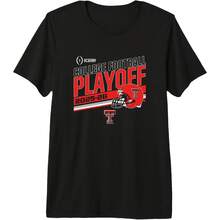 Texas Tech Red  College Football Playoff Ste 2025 Pm Tri-Blend T-Shirt All Seasons,220g Pure Cotton Single-Sided Printed Crew Neck Short-Sleeved T-Shirt,Unisex Top,Base Layer - Màu 5 - Xem 1