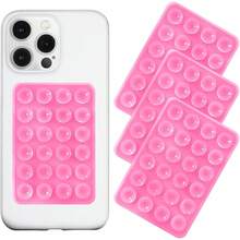 Set de 3 suporturi pentru telefon cu ventuză, silicon, antiderapant, suport pentru telefon, suport adeziv din silicon, hands-free, suport cu ventuză puternică, mâner lipicios pentru telefon, suport hands-free pentru accesorii pentru telefon, potrivit pentru selfie-uri și înregistrare, cadou de Ziua Îndrăgostiților - Multicolor - Vizualizare 16