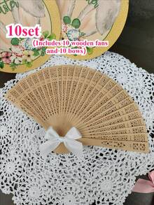 1-30把精美折叠木扇，波西米亚风手扇，蝴蝶结婚礼扇，全镂空雕刻，便携轻巧，可用作摄影道具、女性毕业礼物和家居装饰，夏季、海滩或旅行时可享受清凉微风，个性化雕刻木质婚礼扇，包含流苏丝带和欧根纱袋，可作为婚礼宾客回礼，也可用作新娘扇、纪念扇、艺术品展示，高品质定制。 - 彩色 - 查看 34