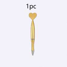 3 Pieces1-Piece Heart-Shaped Gold Ballpoint Pen - Creative And Cute Design, Smooth Writing, Gold Ballpoint Pen, Back-To-School Stationery, Wedding Signature Pen. - A - View 6