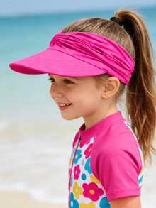 1pc Kids Unisex Sun Hat (Suitable For 3-8 Years Old) - UV Protection Breathable Sports Cap Suitable For Summer & Spring, Great For Beach, Golf, Tennis And Outdoor Activities (Multiple Colors Available) - Solid Color - View 7