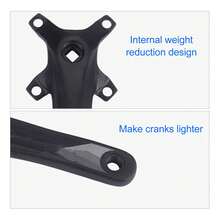 Juego de bielas de plato único para bicicleta, 104 BCD, 7-12 velocidades, juego de brazo de biela con orificio cuadrado, adecuado para accesorios de bicicleta - Negro - Ver 6