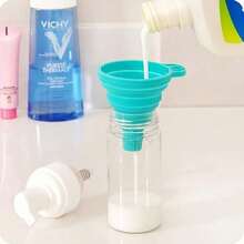 Set Of 4 Collapsible Silicone Funnels - Compact, Foldable Kitchen Accessory For Transferring Water, Liquids, And Oils - A Must-Have Tool For Small Living Spaces And Student Housing - 顏色隨機 - 查看 3