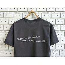 Camiseta rara vintage de los 90 y 00 de The BellRays "Blues es el maestro, punk es el predicador" Merch de banda de música  punk rock soul talla M - Blanco y negro(no personalizable) - Ver 9