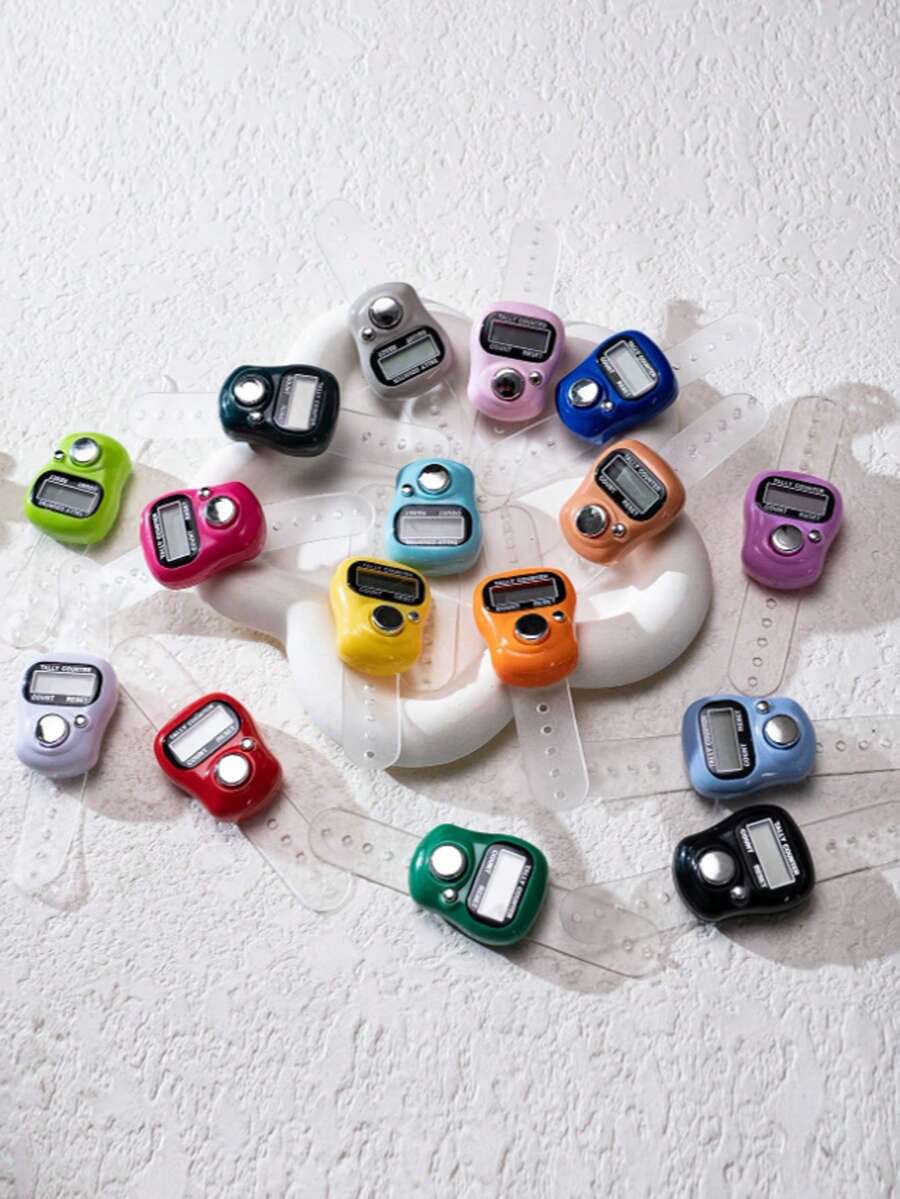 New Mini Electronic Counter Ring, Tasbih Style, Multiple Colors Available, Compact & Portable, Smooth Operation For Middle Eastern Ramadan Prayer Counting, Suitable For Ramadan Prayers, Exercise Counting, Knitting, Business Activities, Golf, Holiday Gifts, Etc. - White-regular - View 1