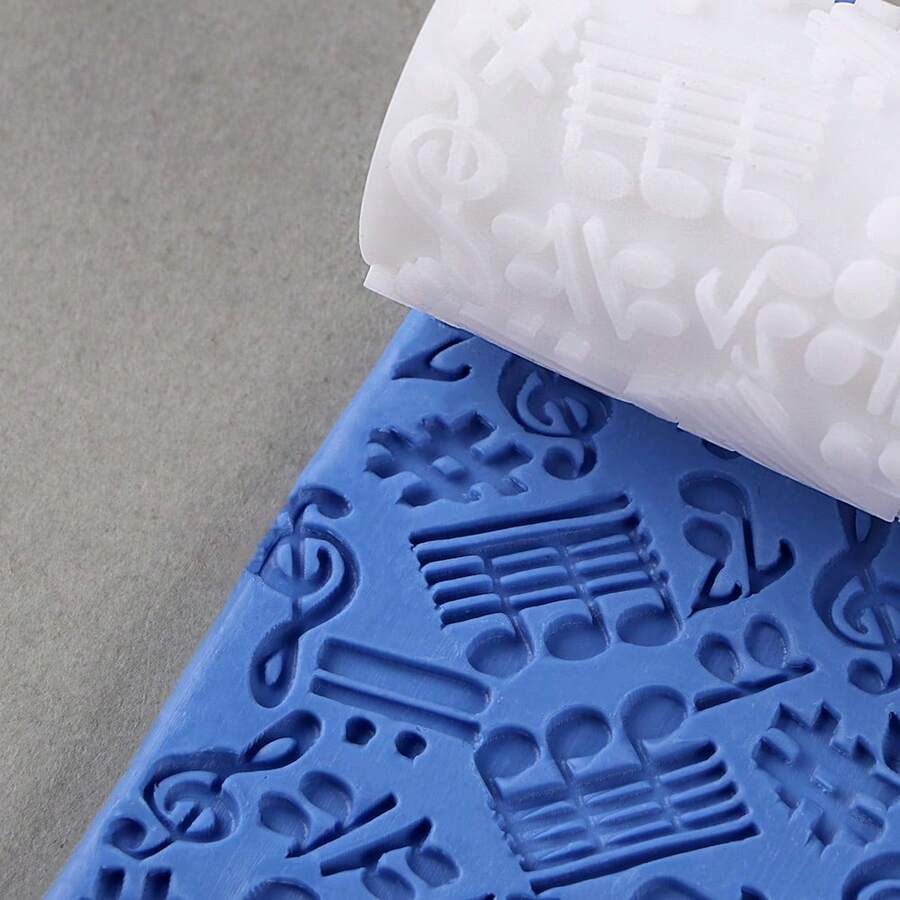 1个音符图案聚合物粘土纹理滚筒，聚合物粘土耳环制作滚筒 - 非常适合制作聚合物粘土纹理片 - GL279 - 查看 1