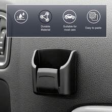 Black Multi-Function Key Holder Stand With Adhesive Backing, Can Be Stuck On Dashboard To Hold Car Keys, Cards, Etc. - A - View 5