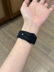 适用于华为 Watch Fit3、Fit4、Fit4 Pro 系列的硅胶表带，男女通用 - 黑色 - 查看 6