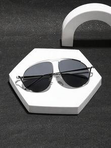 1 PC Men's Aviator Fashion Glasses Lightweight Metal Frame Comfortable To Wear Casual For Daily Commute With Glasses Box - Multicolor - View 8