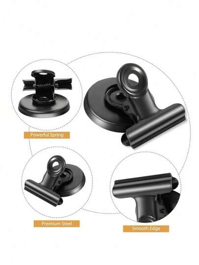 4Pcs Round Fridge Magnets Set For Decorating Refrigerator Doors, Display Photos, Messages And Notes With Strong Hold And Easy Repositioning, Ideal For Living Room, Bedroom, Kitchen And Dining Room Decor, Minimalist Circular Magnets For Posters, Artwork, Reminders And Cheery Seasonal Quotes Compact Surface Protection While Organizing Daily Notes, Photos And Memos At A Glance