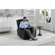 Recliner Parts - Dark Gray + Velvet + Bedroom - View 3