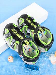 Sandal Air Anak-Anak dengan Ujung Tertutup, Sandal Olahraga Luar Ruangan Ringan untuk Anak Laki-Laki dan Perempuan, Musim Semi/Panas - Hijau - View 3