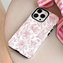 Lily Burst Phone Case Cute Pink Flowers Aesthetic Cover Compatible For IPhone 17 /16/ 15/ 14/ 13/ 12/ 11/ Plus/ Pro/ Pro Max 17Air And Galaxy S25/S24 Plus/S23/S22/S21 Ultra - Hồng - Xem 6