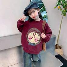 女童运动衫 2024 新款春秋装小女孩长袖时尚幼儿秋季上衣 - 紅色 - 查看 8