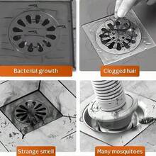 99.82cm Adjustable Shower Drain Protector, Self-Adhesive Floor Drain Cover, Mesh Sink Strainer, Easy To Clean, Suitable For Bathroom Floor And RV Toilet Accessories - Floor Drain Sticker - View 10