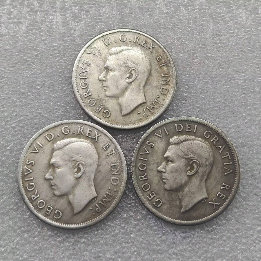 1945, 1947, 1948 Moneda británica de seis peniques emitida bajo el reinado del Rey Jorge VI - Multicolor - Ver 1