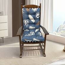 Outdoor Indoor Waterproof Seat Chair Outdoor & Indoor Waterproof Seat Chair Cushions With Ties Chair Back Cushion Recliner Seat Mat Outdoor Dining Chair Cushion For Patio Cushion Furniture - 灰色樹葉 - 查看 9