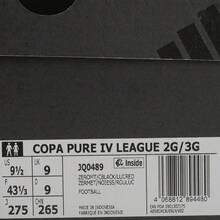 Adidas COPA PURE IV LEAGUE 2G/3G AG Low-Top Football/Soccer Shoes JQ0489 (Unisex) - Black and White - View 6