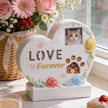 Heart-Shaped Pet Urn Mold, Creative Storage Box Epoxy Resin Silicone Mold, Gravestone Decor Plaster Mold, Can Hold Photos - Pet Urn Mold - View 3