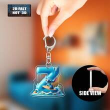 这款2D立体史迪奇冲浪亚克力钥匙扣，包含26个字母和一个史迪奇冲浪图案。男女皆宜，可爱小巧，可用作包包挂饰、车钥匙链或家居装饰。是生日、圣诞节、新年（情人节礼物、包包配件、车钥匙链）、斋月礼物的理想之选。2D平面设计。 - 彩色 - 查看 20