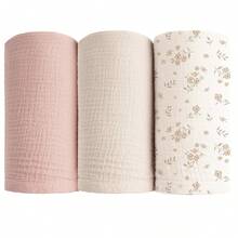 Unisex Baby Swaddle Blanket, Soft & Breathable Newborn Receiving Blanket, Essential For Baby Christening - Multicolor - View 35