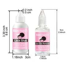 4pcs Wig Installing Kit- 60ml Melting Spray,38ml Lace Glue,30ml Lace Glue Remover And Lace Band - 4pcs假髮 - 查看 2