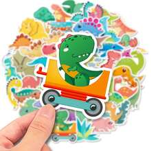 50pcs Cartoon Dinosaur Graffiti Stickers, Themed Decals For Water Bottles, Skateboard, Laptop, Mug, Luggage, Stationery, Scrapbook - Dinosaur - View 12
