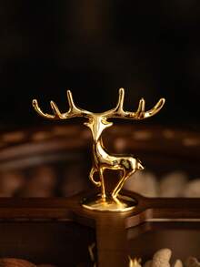 1 pieza Plato de frutas con compartimentos redondos, bandeja para exhibir postres, plato de frutas multifuncional, adecuado para decoración de mesa de comedor, hogar y cocina - Plato de frutas dividido con forma de ciervo - Ver 4