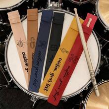1pc Customized Personalized Drum Stick PU Material Drum Stick Storage Bag, Customizable Content, Personalized Drum Stick Musical Instrument Accessory PU Storage Bag, Band Gift, Musician Gift (Drum Sticks Not Included), Bohemian Style - Multicolor - View 5