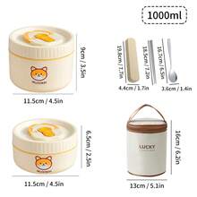 Caja térmica para el almuerzo de acero inoxidable 304, caja bento portátil con asa, calentamiento con microondas y agua caliente, recipiente sellado y a prueba de fugas para ensalada de frutas y almacenamiento de alimentos, contenedores de almuerzo aislados adecuados para estudiantes y adultos en la escuela, la oficina, campamentos al aire libre, picnics, viajes y vuelta al colegio - Multicolor - Ver 18