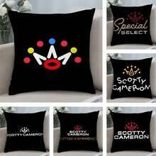 Luxury S-SCOTTY C-CAMERON Pillow Case Square Double‑Sided Print Cushion Case For Sofa Home Bedchamber Decor Gift - z2 - 查看 1