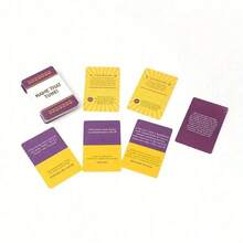 1 pieza "The Song!" Juego de cartas - 50 preguntas y desafíos musicales, juego de trivia musical - Adecuado para noche de juegos en familia, entretenimiento para fiestas después de la cena, trivia y desafíos musicales, cartas púrpuras con detalles dorados, adecuado para noche de juegos y reuniones sociales, sin necesidad de teléfono, cartas de papel, cartulina de alta calidad, juego interactivo, cartas de juego coloridas, juego de cartas clásico - Multicolor - Ver 9