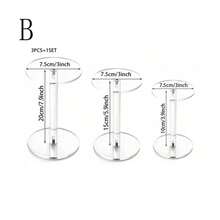 Soporte de exhibición de acrílico, adecuado para figuras, cosméticos - Estante de exhibición de escritorio resistente y compacto, aplicable para decoraciones, colecciones, exhibición de mercado, diseñado especialmente para la exhibición de figuras - transparente - Ver 8