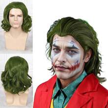 Men's Short Green Wig, Men's Clown Wig, 70s 80s Men's Cosplay Halloween Costume Wig - Multicolor - View 10