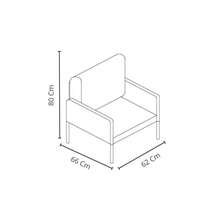 Sillón Mónaco Gris Oscuro - Negro - Ver 5