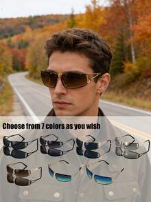 Y2K Fashion Street Style Glasses, Unisex, Unique Hollow-Out Luxury Frame, Suitable For Music Festivals, Road Trips, Eye-Catching Item - Multicolor - View 10