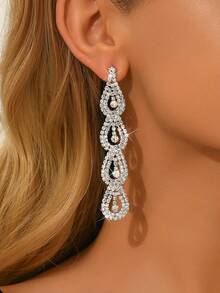 1 对夸张长流苏个性化时尚耳环，时尚派对配饰，优雅女士礼物 - 耳環 - 查看 19