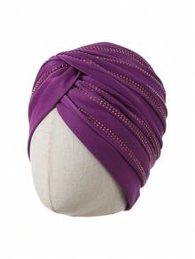 1pc Polyester Bohemian Rhinestone Headband Hat, Suitable For Party, Wedding, Vacation, Evening Date, All Seasons - 1 Item - View 13