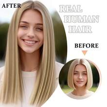 Women's Invisible PU Tape Hair Extensions - Straight, Suitable For All Hair Types, Deep Golden & Light Golden High Gloss, Seamless Natural Effect And Adds Volume, Durable Tape-In Hair Extensions - S14/613 - View 8