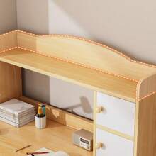 Mesa de estudio auxiliar para PC de casa - Roble - Ver 8